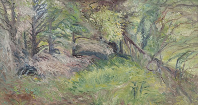 Painting of trees and other plants in Keswick, Virginia